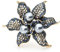 NTIYOU Broche Broches de Fleur de Perle Grise Femmes Strass Fleur Mariages Banquet Broche Broches Femme