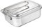KICHOUSE Fiambrera Portátil De Acero Inoxidable Con Tapa 2 Compartimentos Fácil De Transportar Para Todas Las Edades
