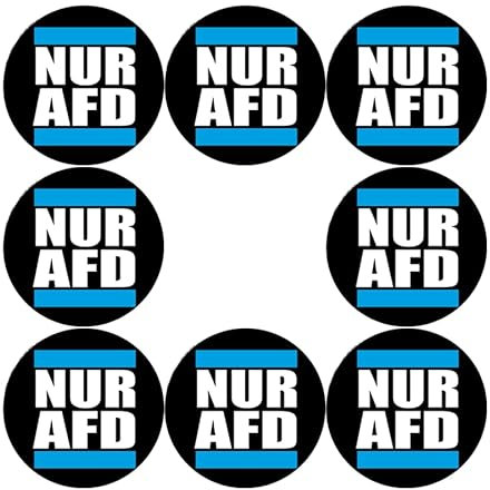 Sammys Shirt Store 8 Stück Einkaufswagen Aufkleber 3cm Durchmesser - Nur AFD Neuwahlen Ampel muss Weg