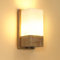 Pheashine Wandleuchte Innen Holz Vintage Wandlampe mit Glas Lampenschirm für Schlafzimmer, Flur, Esszimmer, Wohnzimmer, E27 Fassung