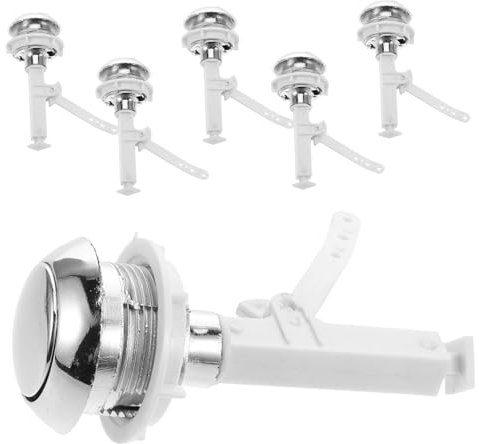 Housoutil 6stücke Toilettenspülknopf Wc Taste Push Spülung Ersatz Toilettentank-druckknopf Spülkastenknopf Toilettenknopf Toilettenzubehör