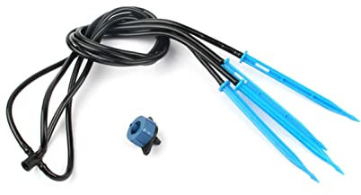 AWWVRLMM Gartenbewässerungstropfer, 25-teiliges 4-Kopf-Tropfbewässerungs-Starter-Kit, Mikro-Bewässerungssystem, Tropfbewässerung, Pfeiltropfer, Bewässerungs-Kit mit Ausgleichswerfer