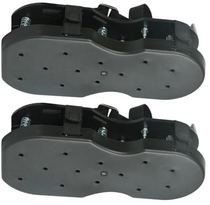 JIEBWCHA Lawn Aeration Shoes, Grass Aerator - Safe Spiked Shoes Floor Aerator - Rivets Pre-Assembled Sandals with Adjustable Strap, High Performance Lawn Air Detection Tool for Garden, black, Siehe