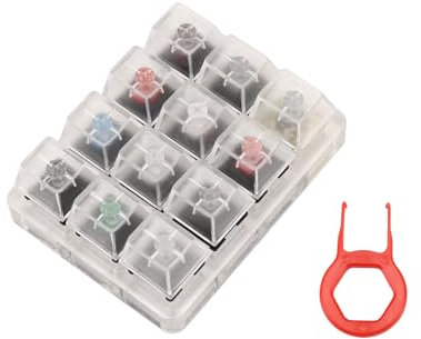 Vocdikficy Tester per Tastiera Acrilica Callstick, 12 in Plastica Trasparente, Campionatore per Interruttori Cherry MX