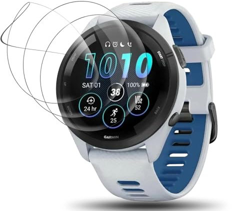 Votvloay 3 Pezzi Pellicola Protettiva per Garmin forerunner 265,HD Trasparente TPU Film Alta Risoluzione Auto Guarigione Protettiva per Garmin forerunner 265 Protezione Pellicola