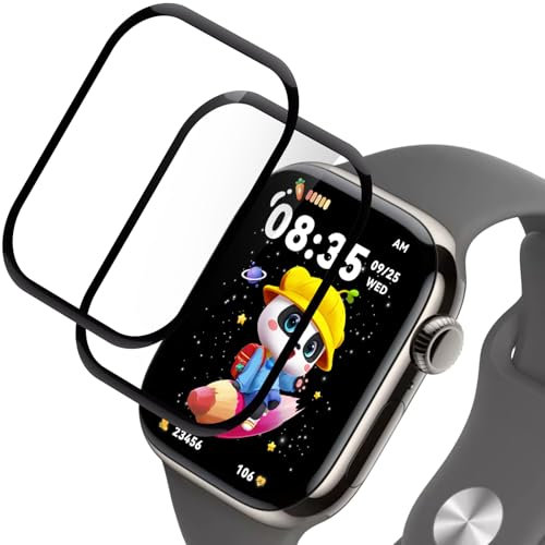 2 Piezas Protector Pantalla para Apple Watch Series 10 42mm,Protector Pantalla, Sin Burbujas, Antiarañazos,Cristal Templado Irrompible
