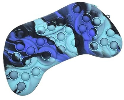 Federmäppchen im Gamepad-Design – Blaues Controller Stifteetui zum Quetschen, Sensorisches Spielzeug für Gamer, Jungen & Mädchen,