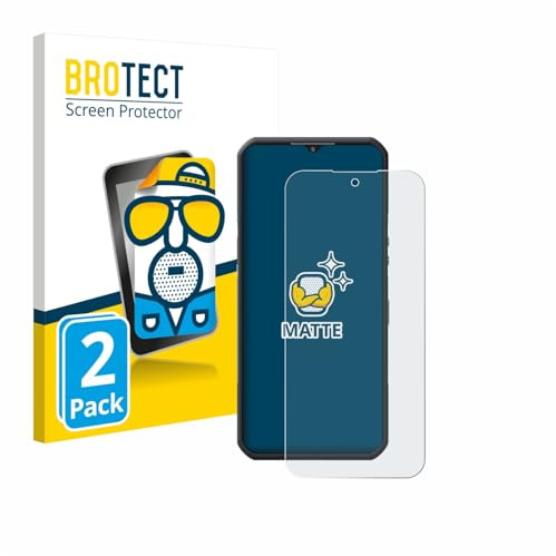 BROTECT Schutzfolie für Oukitel WP55 Pro | 2 Stück Entspiegelnder Displayschutz Made in Germany Matte Displayschutz-Folie Anti-Reflex Anti-Fingerprint Einfache Montage