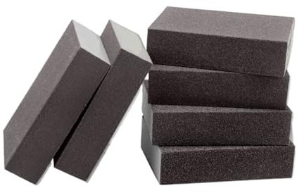 6 pezzi di spugna abrasiva 120 180 240 320 600 1000 grana blocco di sabbia for pareti carta vetrata modello artigianale lucidato(6pcs 220)