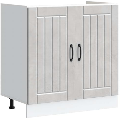 KTHLBRH Unterschrank für Küchenspüle mit viel Stauraum, feuchtigkeitsbeständiges technisches Holz, praktische Türen und verstellbare Beine