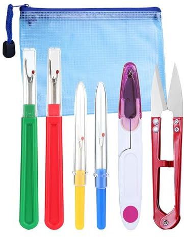JYXNU 6 Pièces Découd Vite, Decouseur Fil Couture, Découseurs, Kit De Ripper De Couture, Coupe Fil Couture Seam, Ensemble de Ciseaux de Couture pour Travaux de Couture et Outils D'enlèvement