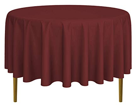 Lann's Linens - 90 Round Premium Tablecloth for Wedding/Banquet/Restaurant - Polyester Fabric Table Cloth - Burgundy