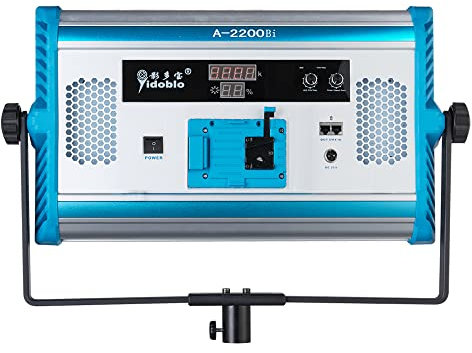 Yidoblo A2200BI Kits de Lampe de Panneau LED Bicolore réglable 75 W 3200K-5500K:contrôle DMX/App,télécommande,avec Portes de Grange,pour éclairage de Tournage de Film en Studio vidéo
