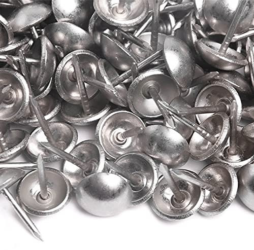 200 Clous tapissier - Aluminium brossé - Ø11mm - Lentille fer
