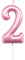 SHATCHI SHATHI Number Pink 2 Candle Birthday edding Anniversary New Year Party Cake Decorations Topper Girls