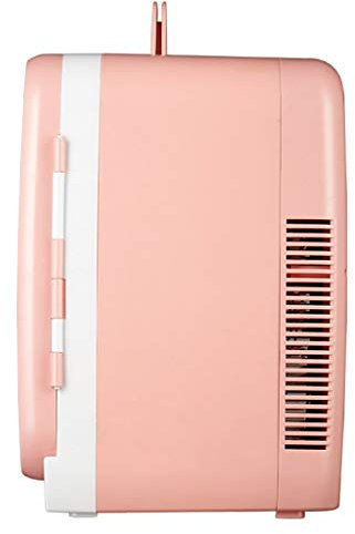 MU Mini frigo portatif à Deux cœurs Silencieux de 15 litres avec Refroidisseur et réchaud et Rose;