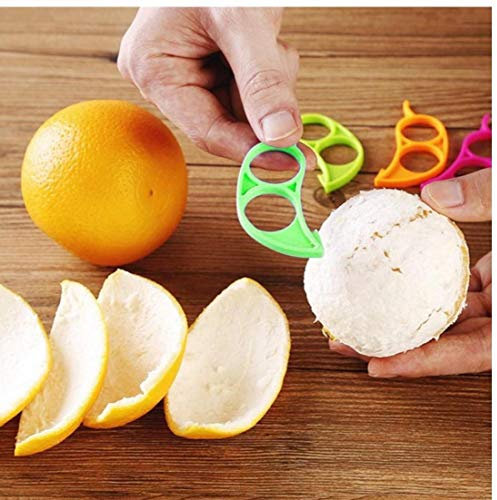 Angoter 1PCS Naranja cítrica Peladoras limón Mandarina Cocina Gadget Slicer Cortador de Cocina Gadget Color al Azar