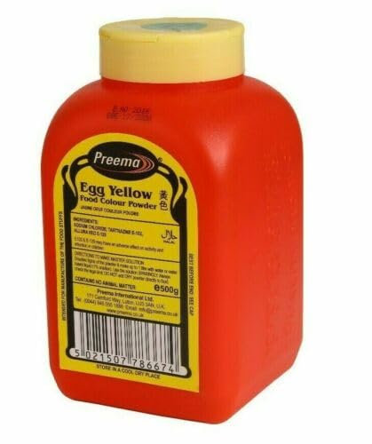 Preema Eiergelbes Lebensmittelfarbpulver - 3x500g (3er Pack)