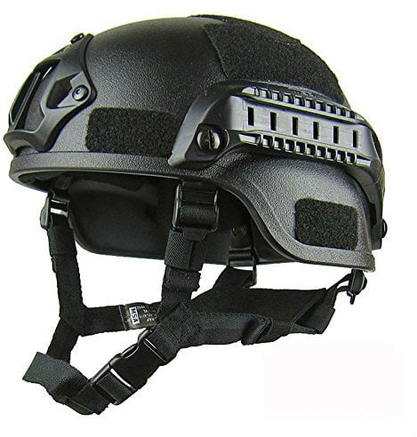 LUNAH Tactical Sport Helmet, Adjustable, Lightweight, Black, Unisex Adult Gaming Helmet for Airsoft Paintball CS Game