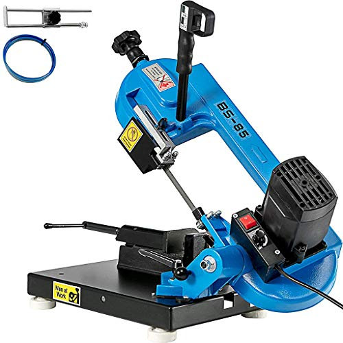 DAJIAHAO 1000W Vertical Metal Bandsaw, 0 Deg -45 Deg High Accuracy Saw Table Top Metal Band Saw for Cutting Wood Metal for Cutting Wood Metal Glass Fiber Plastic