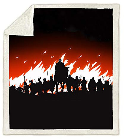 NICHIYO Game of Thrones Decke, Cartoon und Animation Fleecedecke für Erwachsene und Kinder, 100% Mikrofaser, für Schlafsofa und Sofa (28.100 cm x 140 cm)