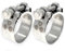 CHUN YUNG DA TT Hochleistungs-Schlauchschellen, T-Bolzenschelle aus Edelstahl, Einstellbereich 48–51 mm, solide T-Muttern und breites Band für 2-Zoll-Auspuffschelle (1,89–2 Zoll, 2er-Pack)