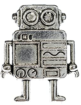 Miniblings Roboter Ring - I Roboterring Steampunk Maschine Computer SciFi Technik - Handmade Modeschmuck I Fingerring mit Motiv I verstellbar one Size