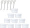 TIANZD 5 Pièces Pot Cosmétique en Plastique Noir de 50 ml avec Couvercle, Bol de Masque Pots de crème de vides contenant 50 g Pour des Produits Cosmétiques Boue de Masque avec Spatules