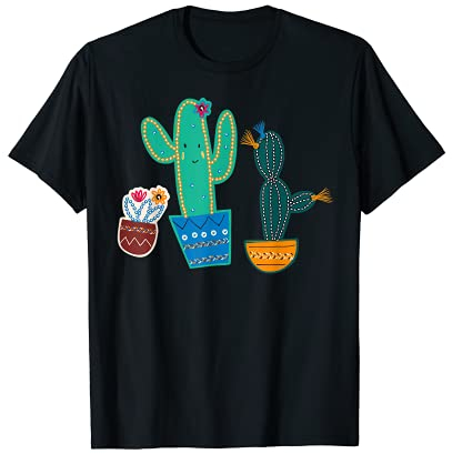 Kaktus Succulent Pflanze Free Hug Lustig Kawaii Blumentopf T-Shirt