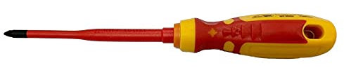 Schraubendreher Schraubenzieher Stahl Kreuz isoliert Werkzeug PZ2 100mm 7222