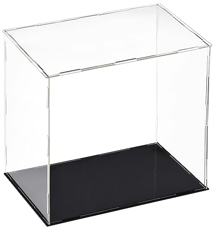 sourcing map Acryl Klar Vitrine Box Staubdichter Schutz Würfel Sammlerstück Ausstellungsbox 25x15x25cm