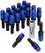 Radverlängerte Radmuttern, 20 STÜCKE Verlängerte Radschrauben M14x1.5 Stahl 28mm/1,1 Zoll Gewinde mit Hülse Universal für Auto(Blau)