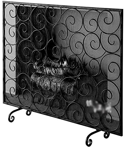 ksamwjf Robuste Metallgitter-Feuerschutzgitter Kaminschutzgitter Große Klassische Bildschirme für Kamin und Herd, 38,6''×8,7''×30,7''