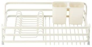lakeland Cream Aluminium Dishrack - With Removable Cutlery holder