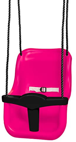 Hörby Bruk 4069 Babyschaukel High Cerise/Schwarz (extra hohe Rückenlehne, kann in Allen Schaukelpositionen aufgehängt Werden, für Jungen und Mädchen geeignet, maximale Belastbarkeit 25 kg)