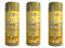 SDMAX 3 x Metallic Gold Spray Paint 200 ML Multipurpose Use Spray For Metal, Wooden Furniture, Interior And Exterior Decoration, Long-Lasting, Shimmering Finish