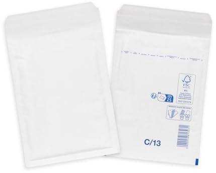 smiley pack Luftpolstertaschen Größe C3 Weiß 170 x 225 mm (10 Stück) | Gepolsterte Versandtaschen mit Selbstklebeverschluss – passend für A5 und B6+