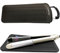 Bolsa de silicona resistente al calor, para rizador, alisador, plancha y otras herramientas calientes, altura: 28,5 cm, ancho: 14 cm, color negro