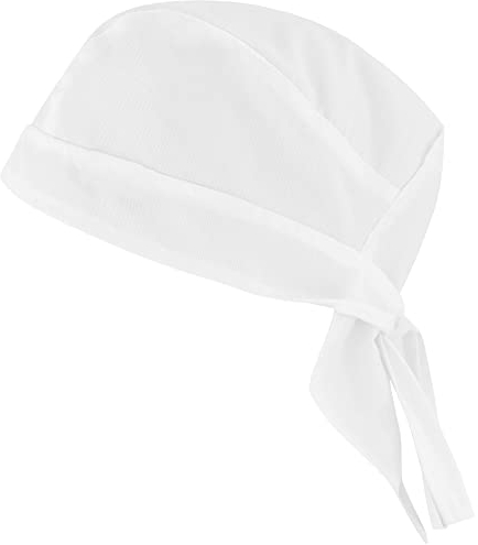 PALLTEX Gordon Unisex Kochmütze Herren Kochmütze Damen Einheitsgröße Kochmütze Schwarz/Weiss (Weiss, 1 Stück)
