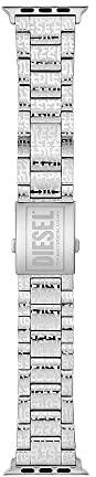Diesel Bracelet en acier inoxydable, argenté, pour Apple Watch®, 42/44/45/49MM - 24mm, pour homme, DSS0017