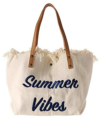 GDVONE Borsa da Spiaggia di Tela a Tracolla - Grande Capacità a Mano da Donna 40 * 12 * 32cm