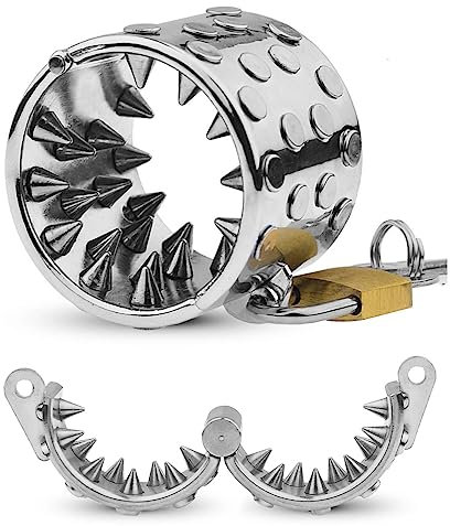 Penisring Hodensackring Mit Spikes Edelstahl Hodenring Penisfolter CBT Penis Stimulation Sexspielzeug Bondage Chastity Lock SM Sklaven Sex Toys BDSM Sex Spiele,40mm
