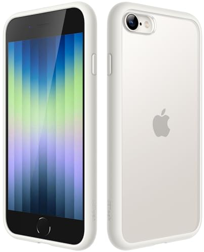 JETech Matte Case for iPhone SE 3/2 (2022/2020), iPhone 8/7, 4.7-Inch, Shockproof Military Grade Drop Protection, Frosted Translucent Back Phone Cover, Anti-Fingerprint (Starlight)