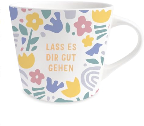 Grafik-Werkstatt Kaffee-Tasse mit 100% Echtgold | Porzellan Tasse | 420 ml | Lass es dir gut gehen