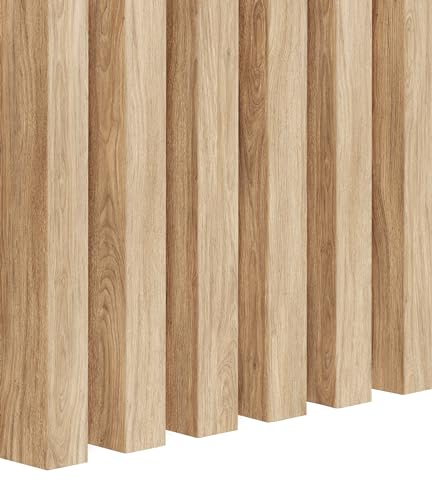 Premium 3D Lamellen 12 Stück - Akustik-Wandpaneele, Vertikal, Länge 275 cm, Breite 2,9 cm, Tiefe 4 cm holzpaneele, wandpaneele, holzoptik, lamellenwand