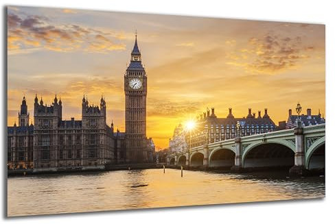 DARO Design - Wand-Bild auf 6mm HDF 30x20 cm London Big Ben - Wand-Deko Bilder Geschenk