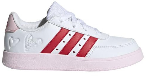 adidas Unisex-Kinder Breaknet 2.0 K Sneaker, Cloud White/Better Scarlet/Clear Pink, 36 2/3 EU
