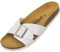Palado Pantoletten Damen Tinos - bequeme Sandalen Made in Spain - elegante Hausschuhe mit Kork-Fußbett - modische Sommerschuhe Weiß Lack UK7 - EU40