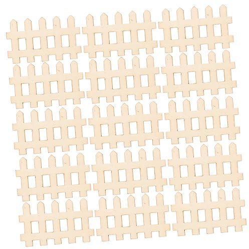 SEWOART Wohnkultur 100 STK Miniatur-lattenzaun Aus Holz Miniatur-holzzaun Weihnachtsbaum Märchengarten Heimdekorationen