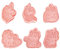 Formine per Biscotti per Animali, 6 pezzi Formine Biscotti Set, stampi biscotti bambini, unicorno Formine Biscotti Set, per Pane Decorazione Torta Bambini Festa di Compleanno, rosa